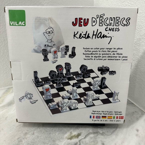 JEU D'ÉCHECS Keith Haring Chess Game- Rare! BRAND NEW! Never Opened! - Picture 2 of 6